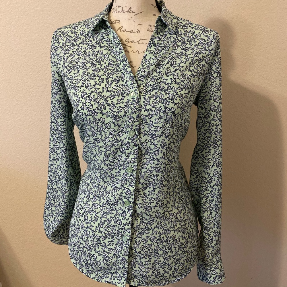 Butterfly printed blouse.